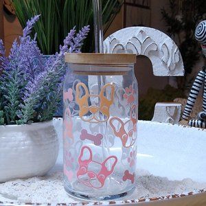 Frenchie 16 oz can glass